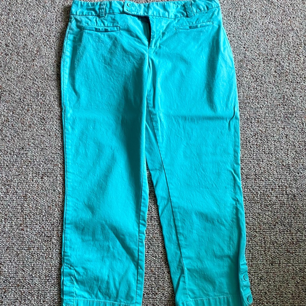 Teal capri pants